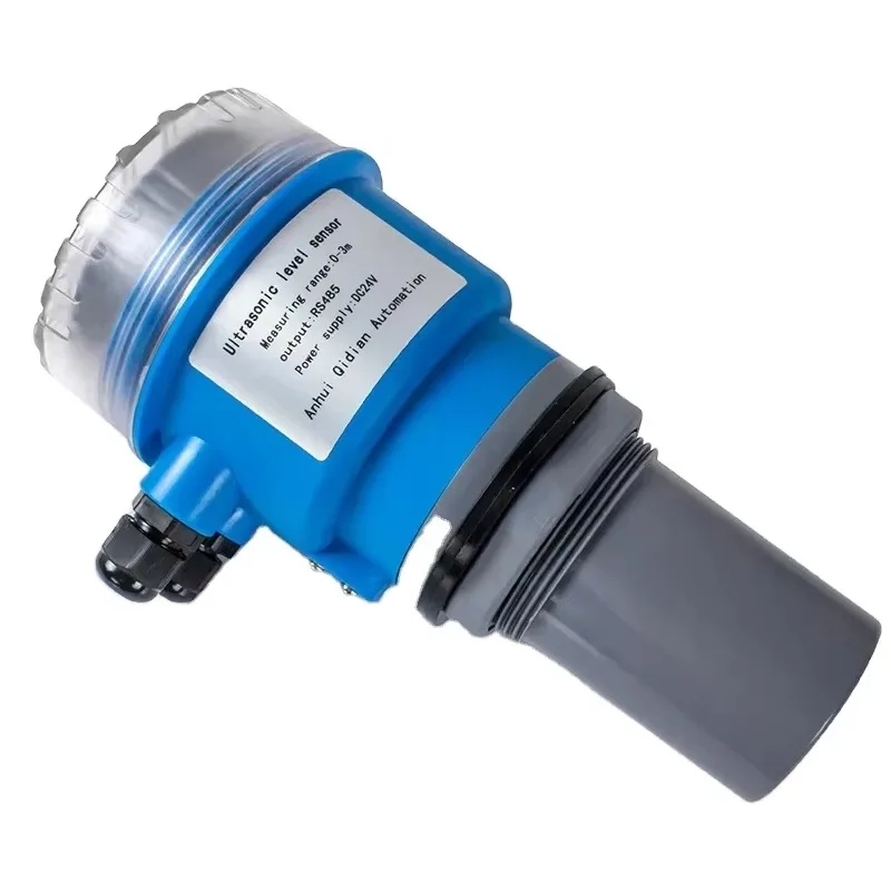 Ultrasonic Industrial Waterproof Level Sensor 5M-15M Liquid Level Transmitter 4-20mA RS485 ABS 0.5% Accuracy App Enabled