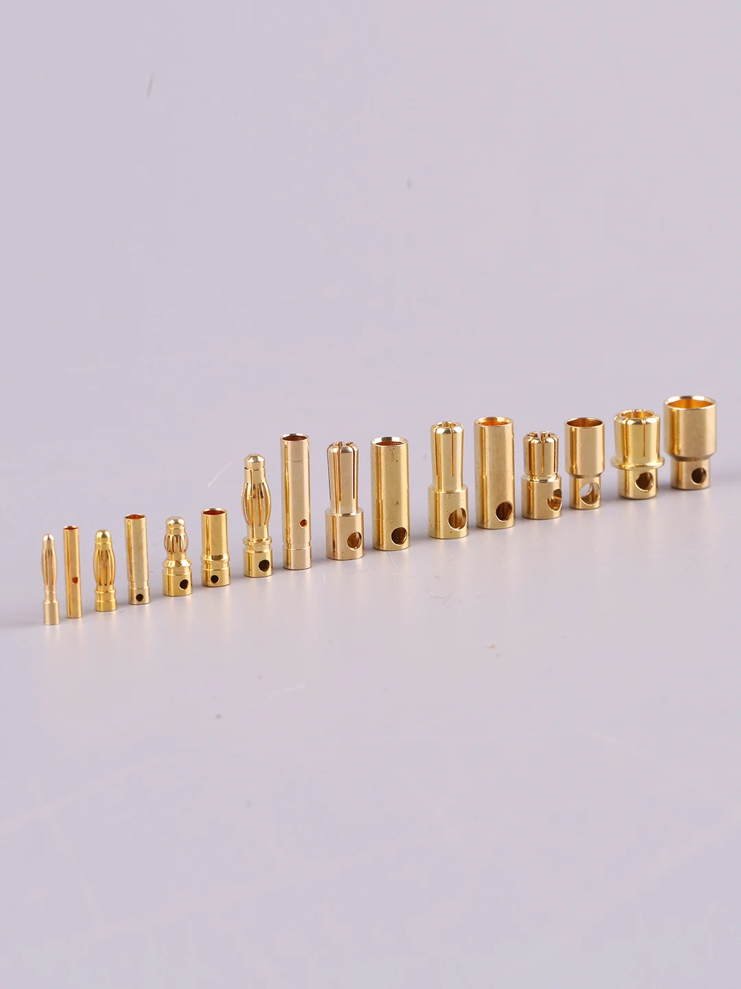 10 Stuks Amass Bananenplug 2Mm 3Mm 3.5Mm 4Mm Kogel Vrouwelijke Mannelijke Connectoren 5Mm 5.5Mm 6Mm 6.5Mm 8Mm Vergulde Koperen Rc Onderdelen Kop