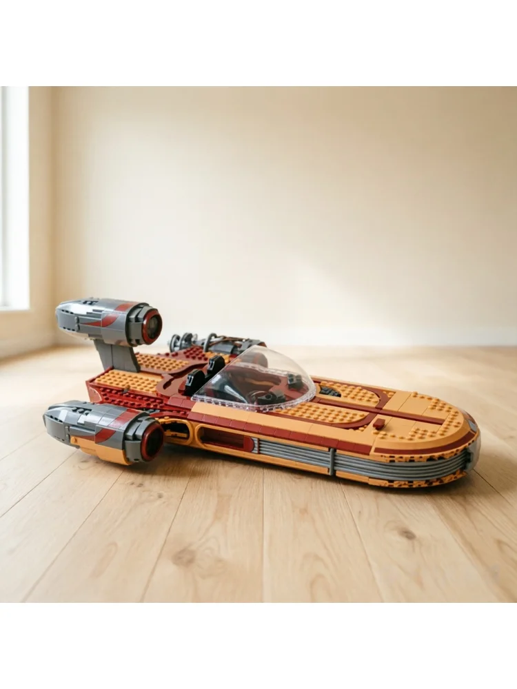 Auf Lager: Space Battle 1890 Teile Galaxy Landspeeder Bausteine mit 2 Figuren, Modellbausatz für Erwachsene, Geschenk-Spielzeug