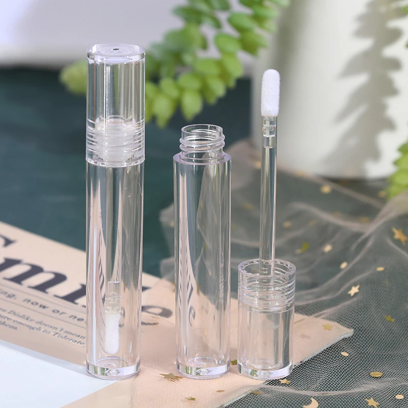 4ml Lip Gloss Tubes Fully Transparent Bottle Lipgloss Tube For Lipstick Balm Travel Empty Refillable Cosmetics Container