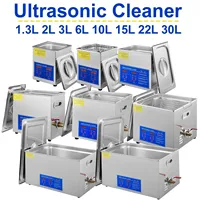 VEVOR Ultrasound Cleaner Portable Ultrasound cleaning Machine 1.3L-30L Diswasher Ultrasonic Cleaner for Home Denture Glasses