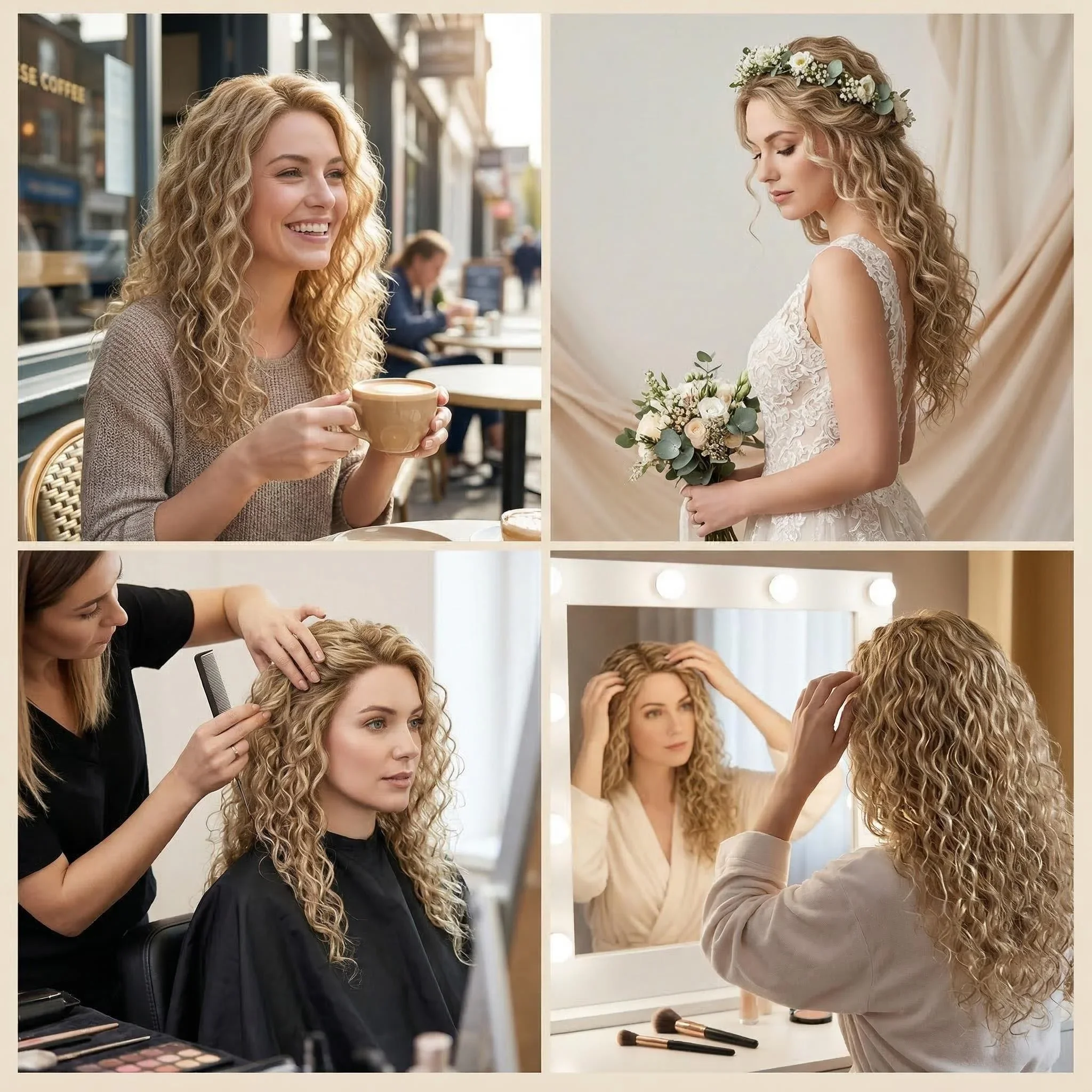 Picture 6: Human Remy Hair Topper Swiss Lace 9x14cm 10inch Deep Wave Curly Hair Wig Hand-Tied Color #4 P4-613 Wholesale Ship