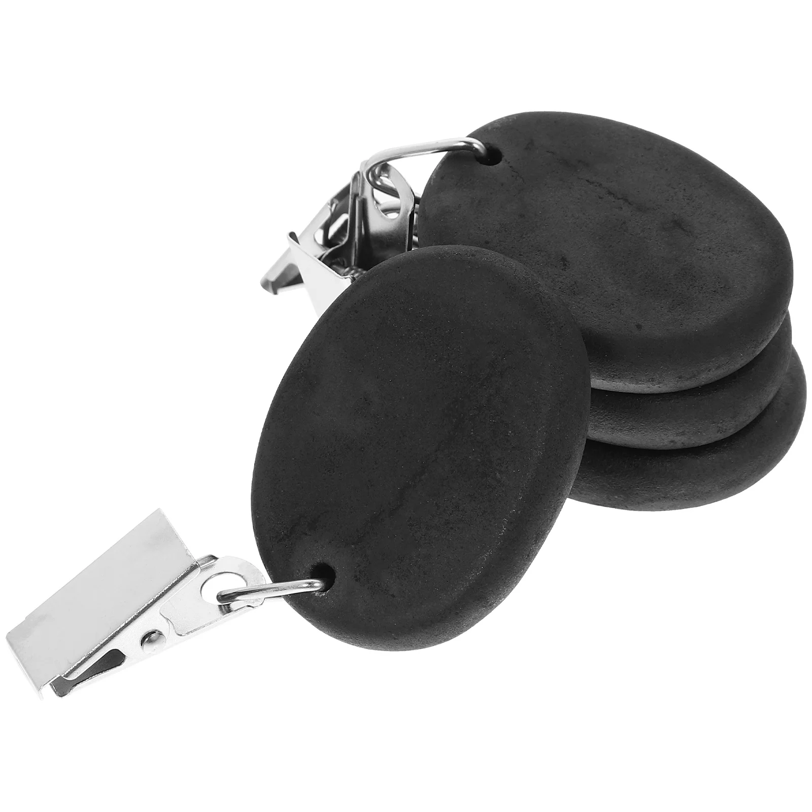 

4Pcs Tablecloth Weights Stone Metal Clip Design Practical Windproof Outdoor Table Cover Accessories Table Cloth Weight