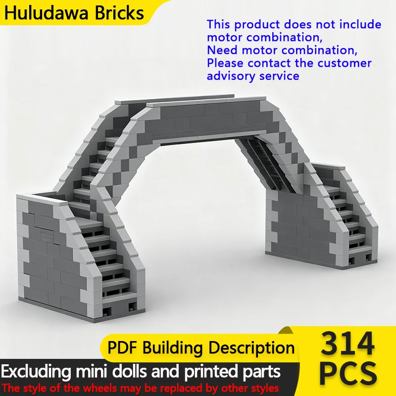 

City Street View Model MOC Building Bricks Foot Passage Narrow Bridge Modular Technology Children Holiday Gift Assemble Toy Suit