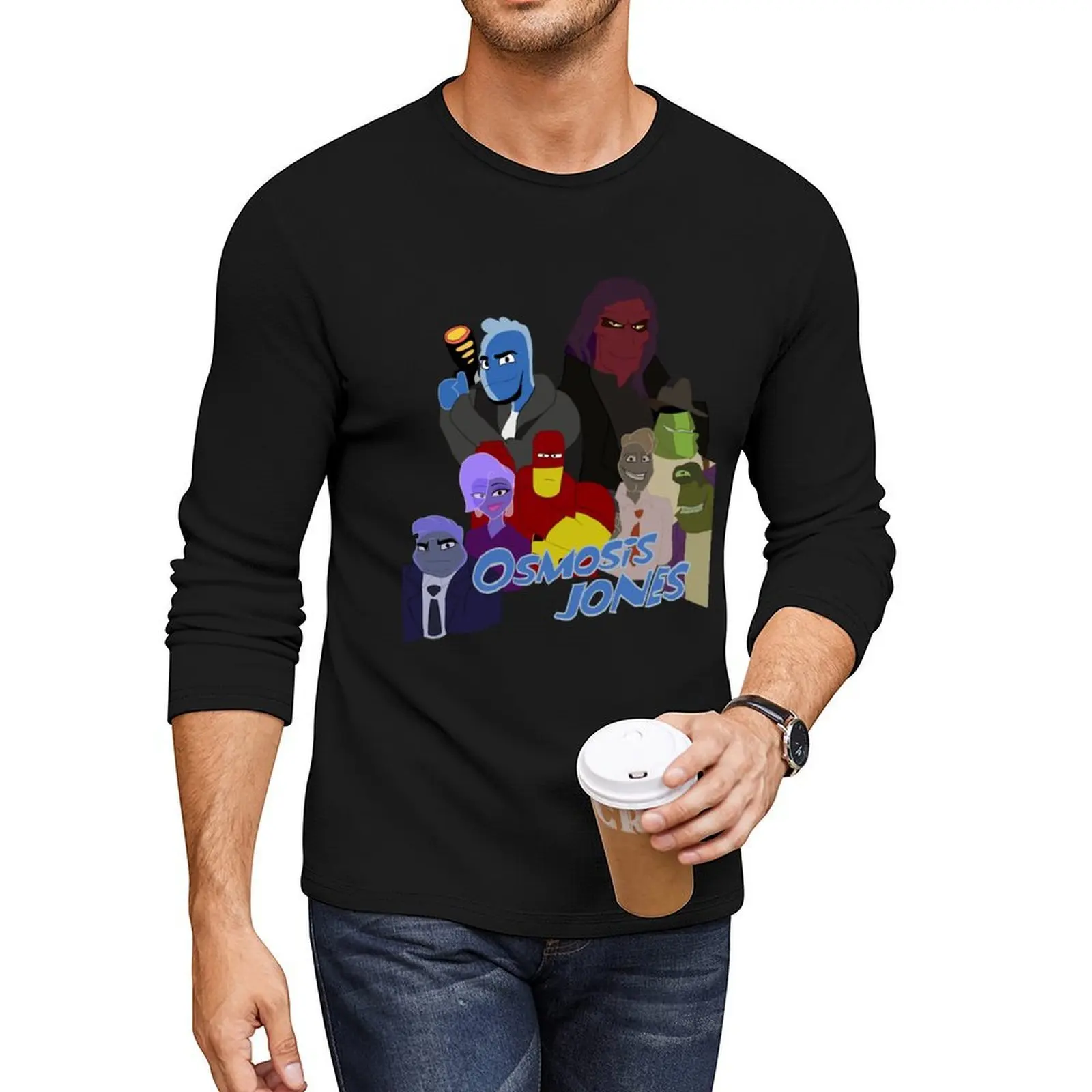 Osmosis Jones Long T-Shirt kaos polos kaos hitam kaos sweatshirt kaos hitam kaos untuk pria berbahan katun