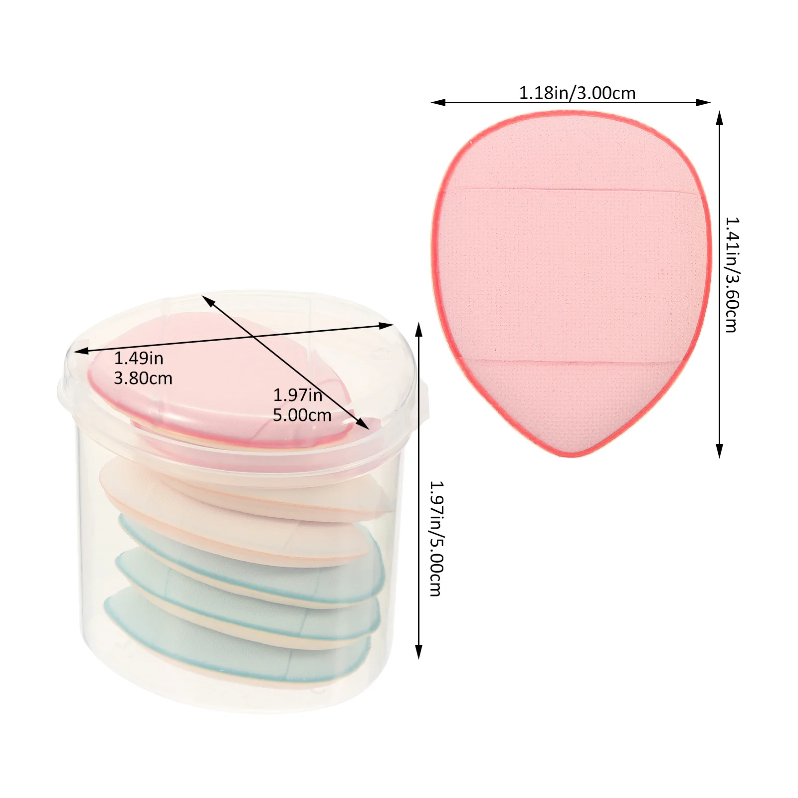 พัฟแต่งหน้าขนาดเล็ก 7 ชิ้น พกพาสะดวก สำหรับลงรองพื้น แป้งฝุ่น ใช้ได้จริง เป็นของขวัญสำหรับผู้หญิง
