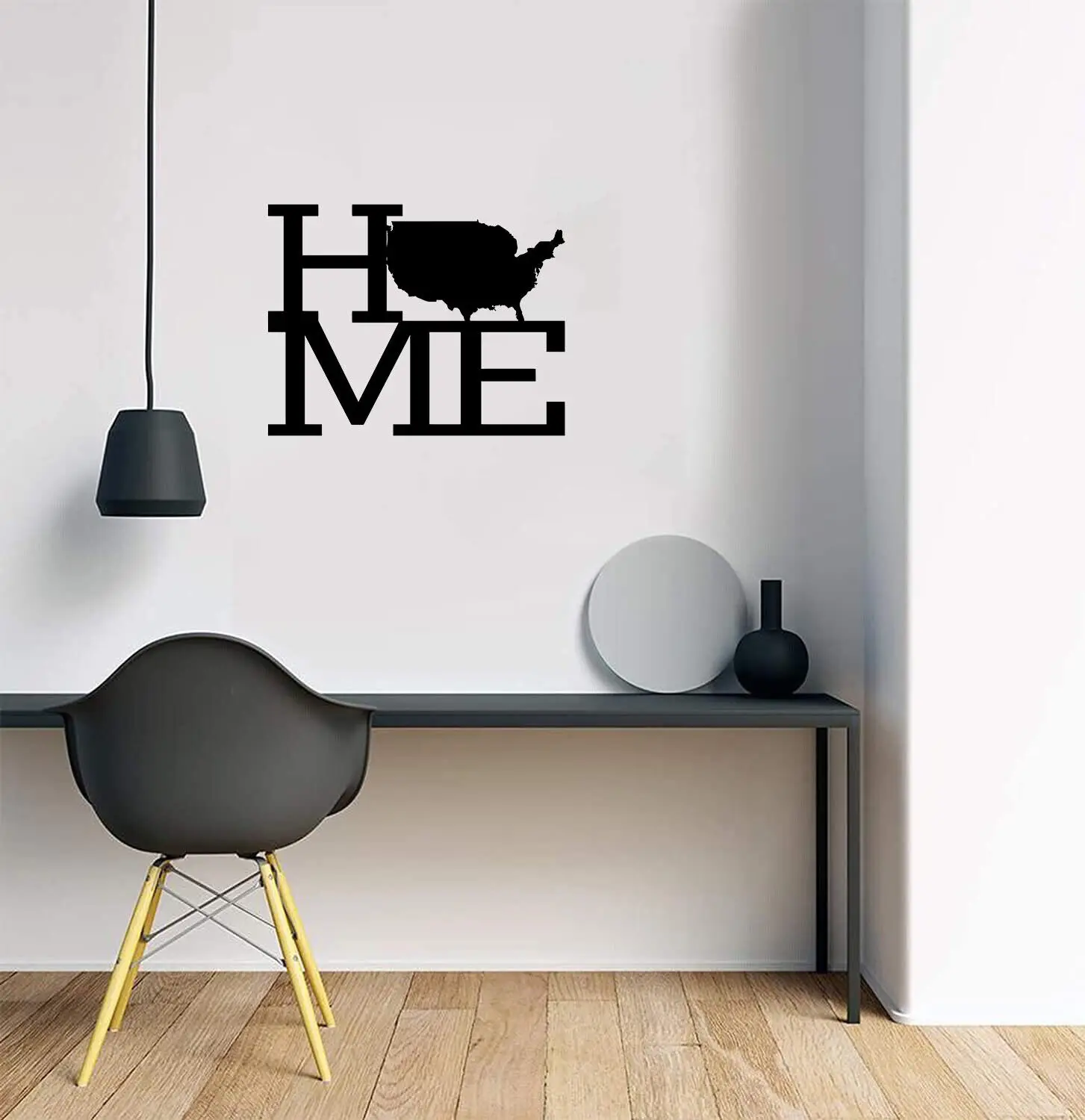 

Metal Home Sign USA|Metal Sign Wall Decor Wall Hanger with Silhouette of America Living Room/Home Decoration