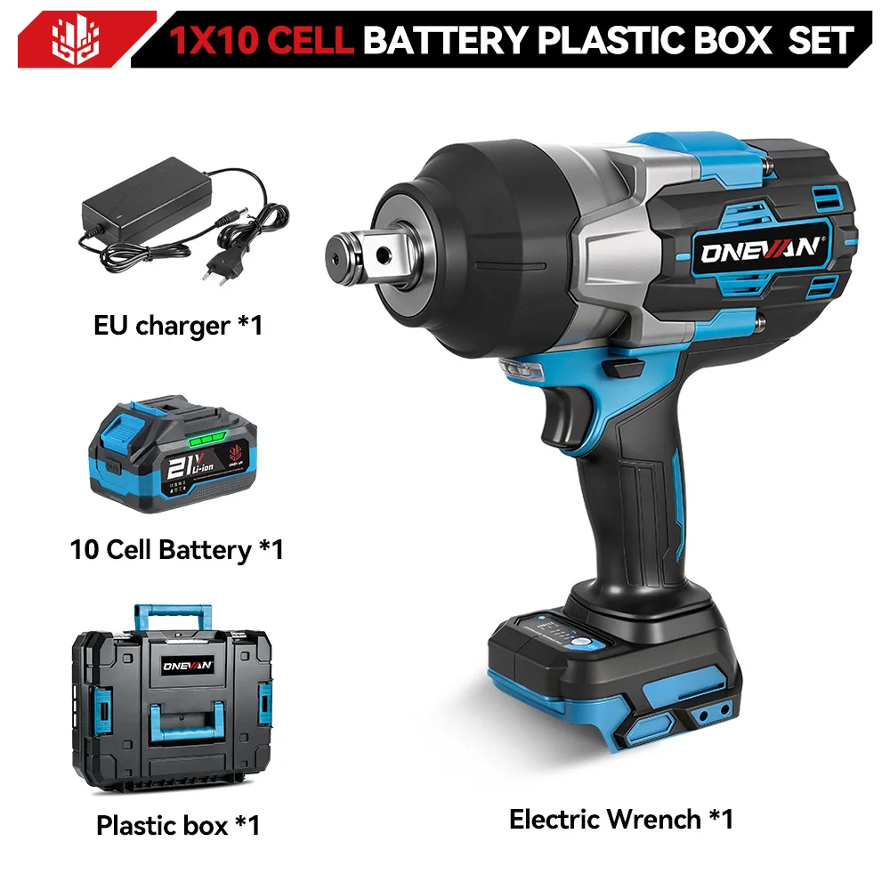 ONEVAN 3500N.M Borstelloze Elektrische Slagmoersleutel 3/4 inch Draadloze Hoge Momentsleutel Power Tool Voor Makita 18V Batterij pin