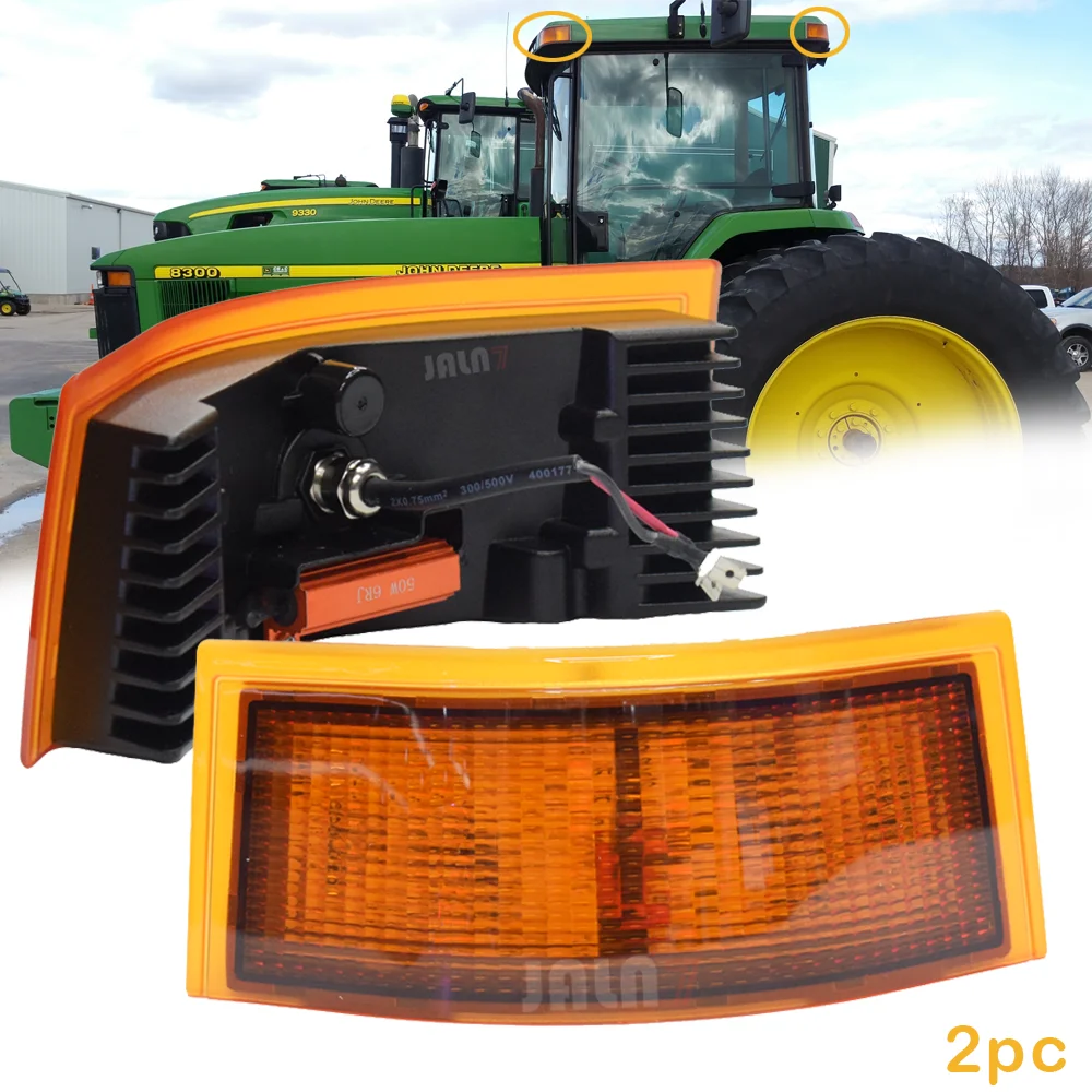 

JALN7 LED Turn signal light for Tractor Sprayer Signal Lamp Amber 8300 9300 4700 7200 RE55150, RE55151 12-24V 2pc