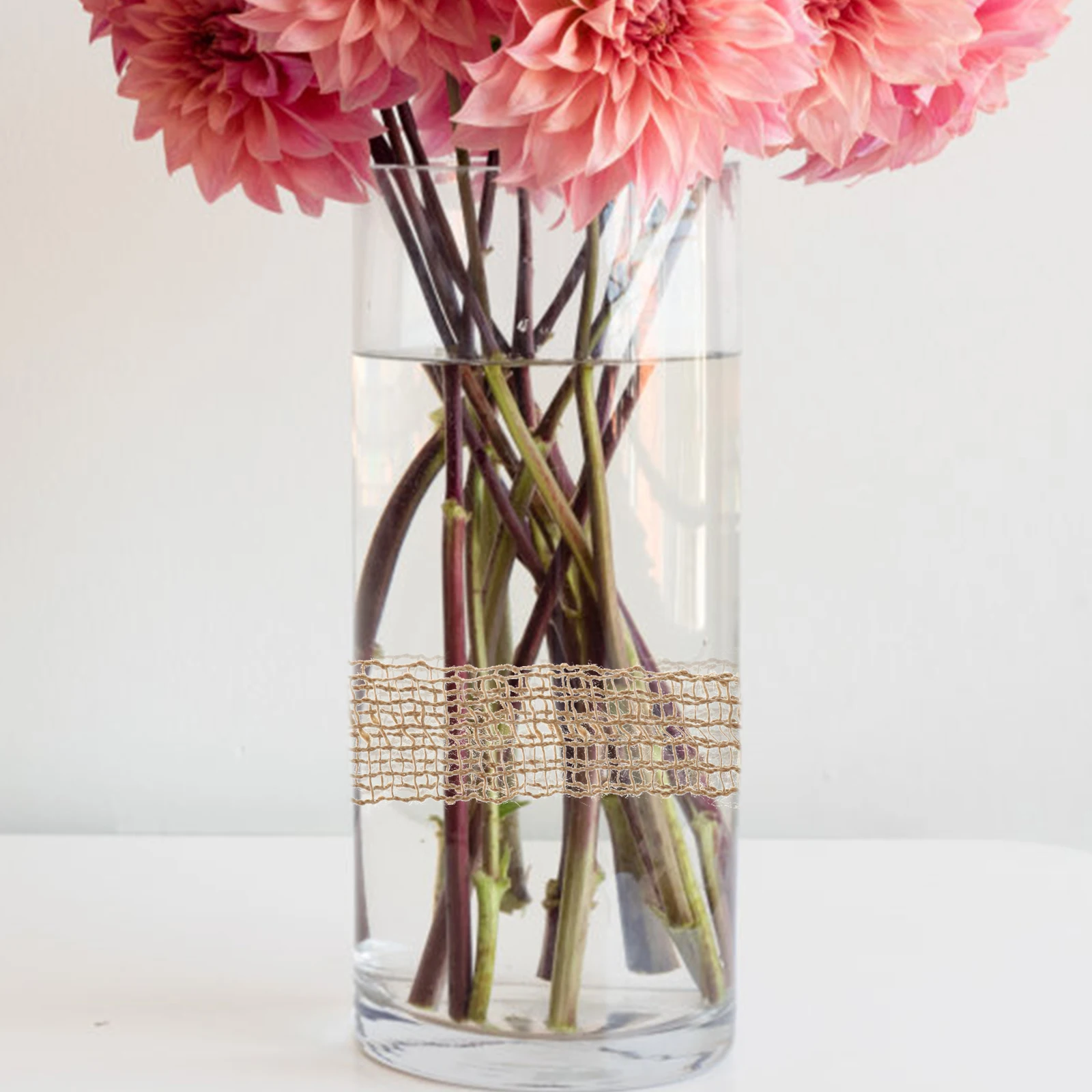 

Hollow Hemp Rope for DIY Crafts Decoration Wrapping Package Durable Jute Ribbon Natural Linen Webbing Cord Strips Creative