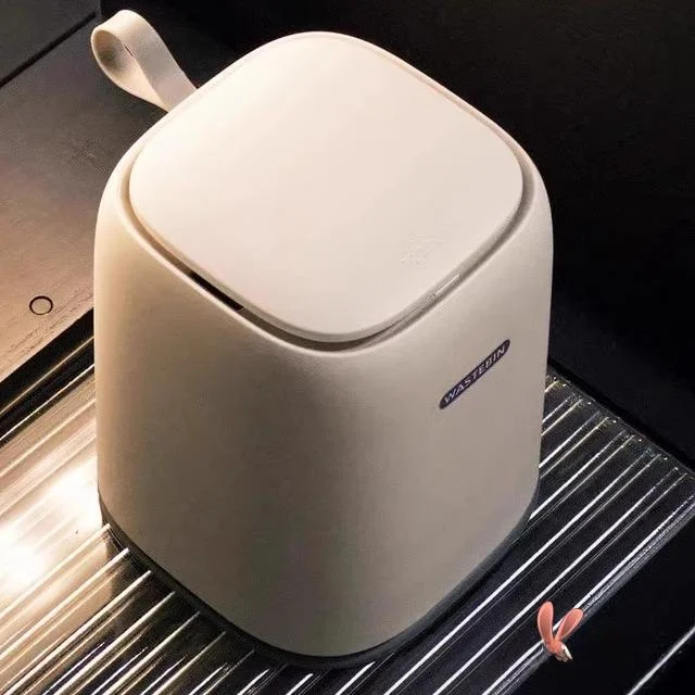 

Настольный чехол для мусорного ведра малого размера, высокая эстетическая ценность, новая модель 2024 года, для офиса и гостиной, инструмент для уборки дома