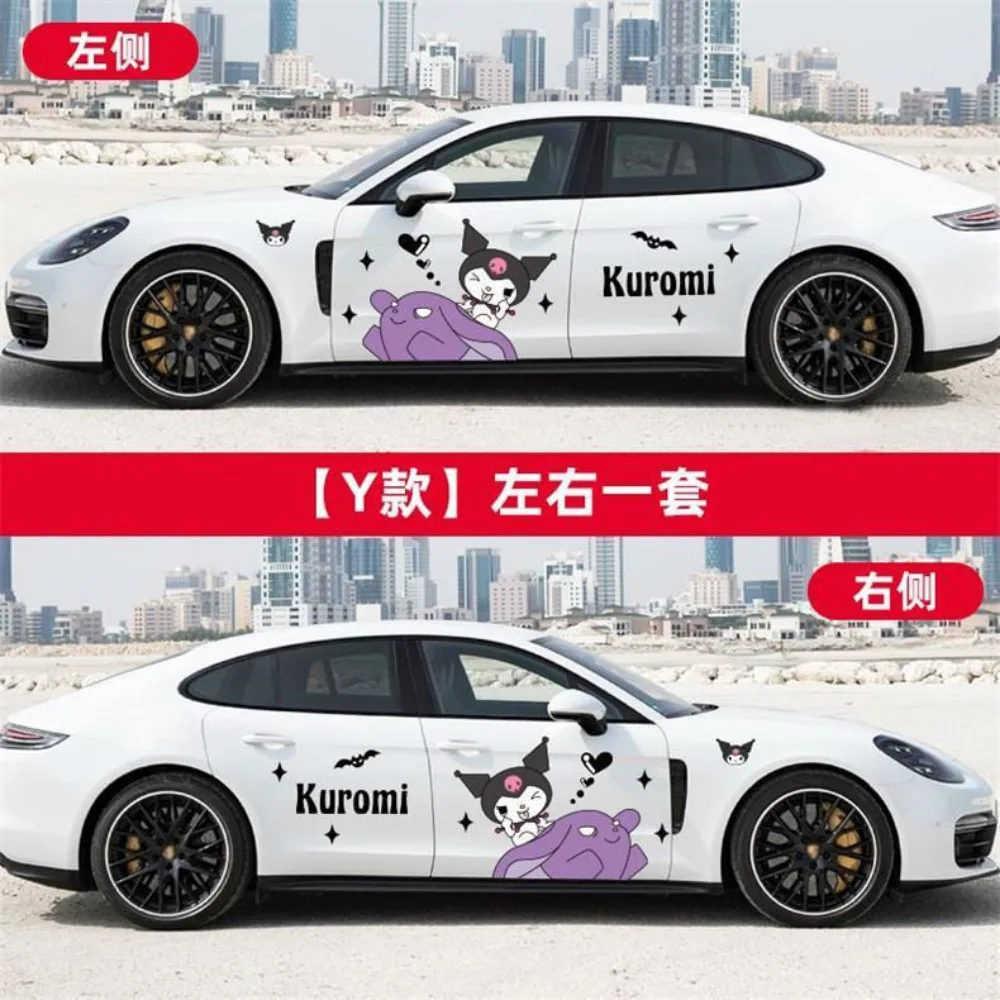 Cartoon Anime Cute Kuromi Car Stickers Decoration Accessories Auto Scratch Covering Sticker Waterproof Creativity Decorative