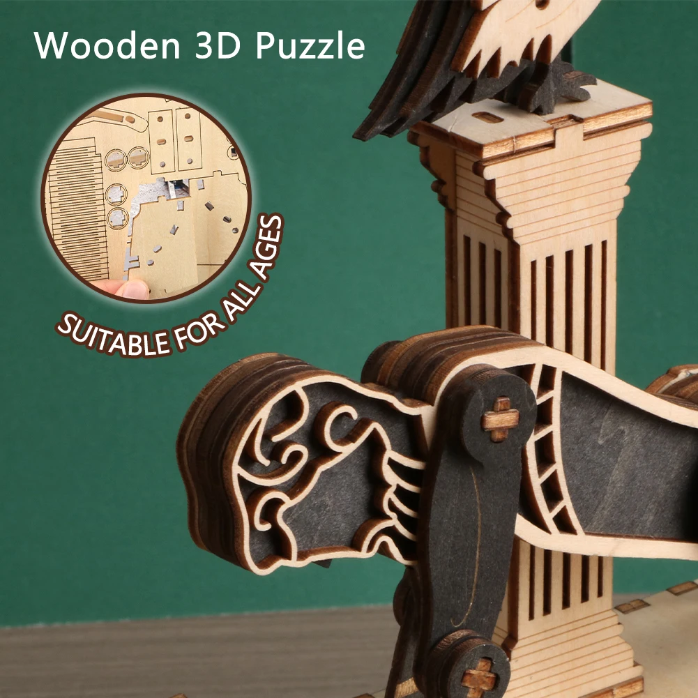 3D-Holzpuzzle, menschliches Element-Holzpuzzle für praktische Montage und Übungen, interaktives Eltern-Kind-Geschenk