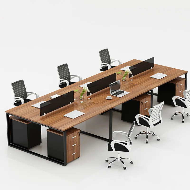 Staff desk 4-person desk and chair combination 246-person simple modern four computer desks and chairs screen card table