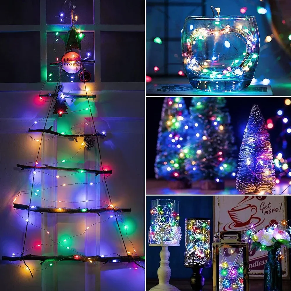 2-100m natal luzes ao ar livre corda led guirlanda luzes decoração lâmpada de fadas cordas festa de casamento decorações do feriado foto adereços