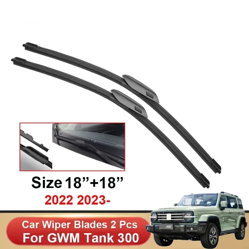 Untuk GWM 300 2022 2023 pisau Wiper 2.0 pada 4WD Aksesori Mobil layar depan sikat Wiper barang pemotong