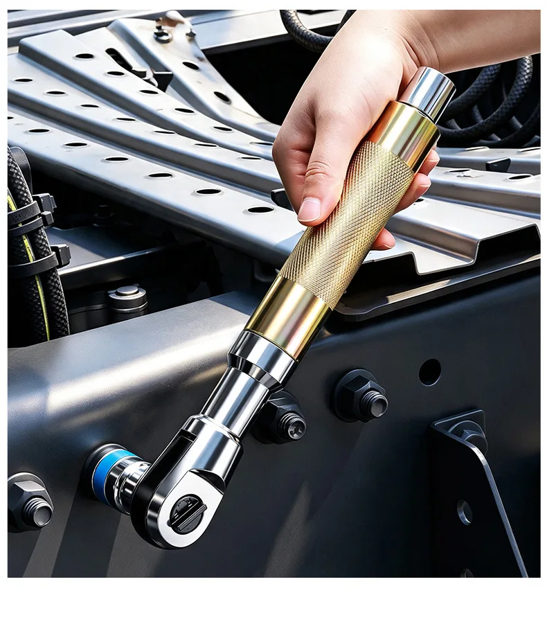 12 Inch Adjustable Ratchet Wrench with 72 Tooth Dual Direction Mechanism for Automotive Motorcycle Mechanical Repairs