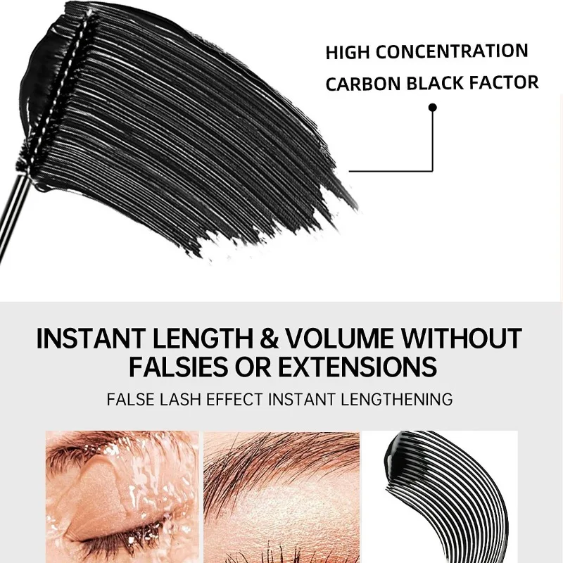 Rímel de fibra de seda colorido escova ultrafina alonga os cílios à prova dwaterproof água duradoura secagem rápida verde rosa curling rímel maquiagem