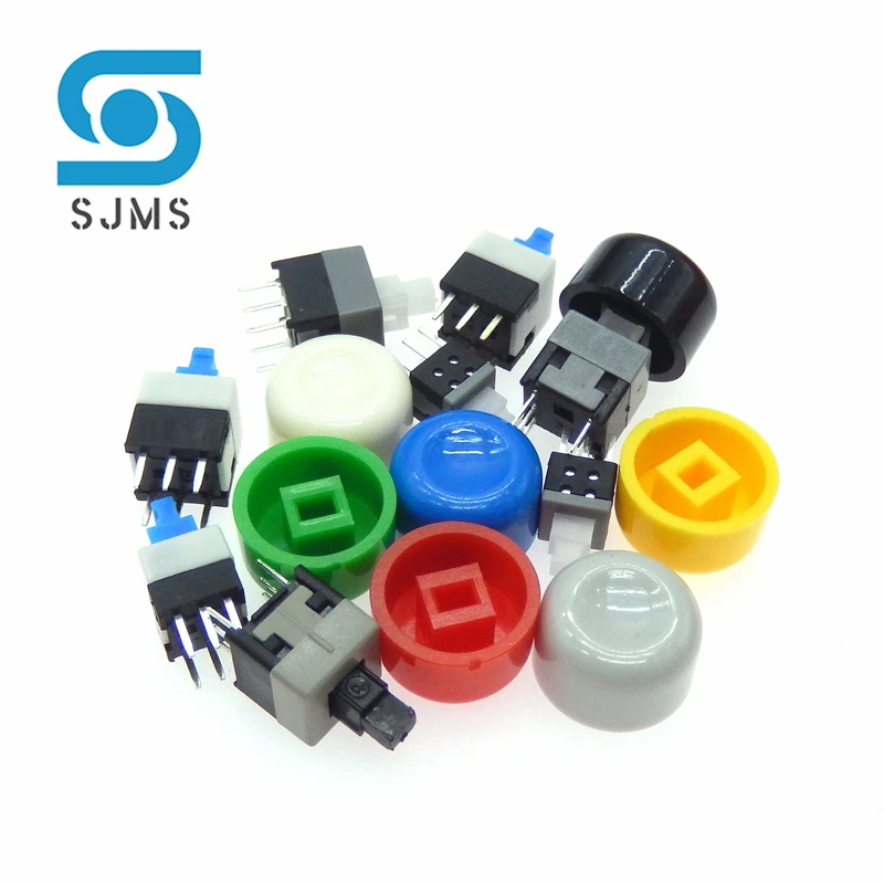 20Pcs A01 Switch caps Tactile Push Button Switch Cap Applies to 5.8*5.8 7*7 8*8 8.5*8.5mm Self-locking Switch Button Hat Concave