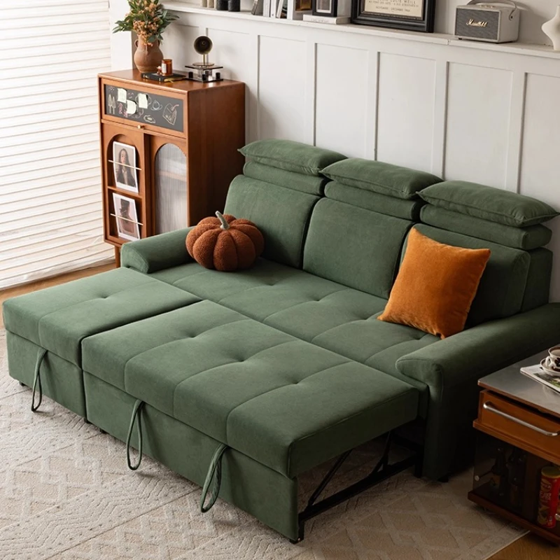 

Modern Folding Sofas Green Sleeping Armrest Double Design Sofas Multifunction Simple Camas Y Muebles Dormitorio Furnitures
