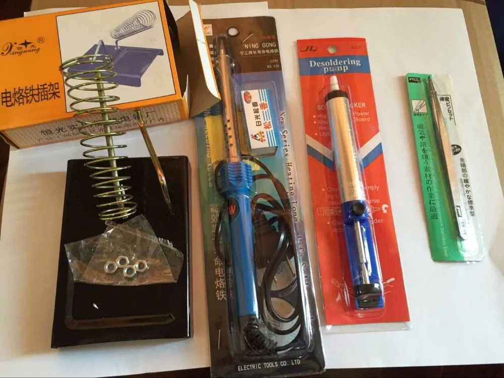 8PCS New 60W weld electric solder iron/sucker household utility tools
