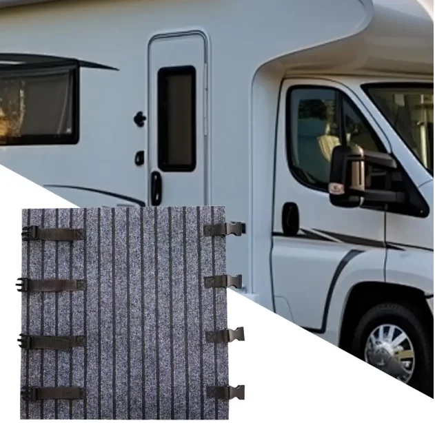

18 Inches Adjustable RV Steps Covers Rugs Wide RV Camper Step Stair Covers Wrap Camper Stair Rugs Motorhome Carpet Accessories