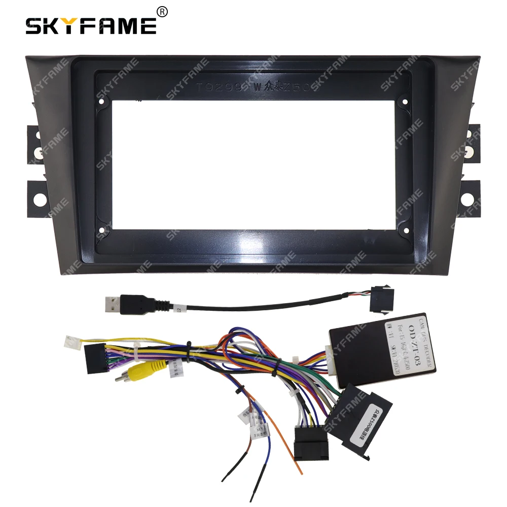 SKYFAME Car Frame Fascia Adapter Canbus Box Decoder Android Radio Dash Fitting Panel Kit For Zotye Z500