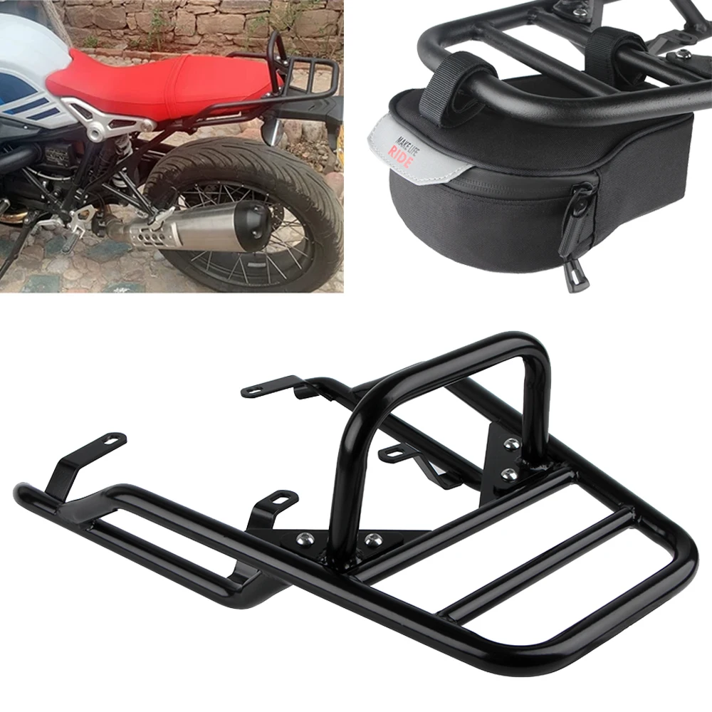 Racer Pure Urban Motorcycle Rear Seat Luggage Carrier Rack Holder with Handle Grip For BMW R NINE T R9T 9T NINET R9T 2014-2025