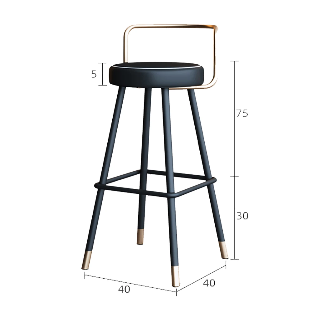 Juego de 4 sillas de Bar nórdicas, Silla de Bar de cocina de diseño Simple Para sala de estar, Sillas modernas clásicas Para Comedor, muebles Para el hogar