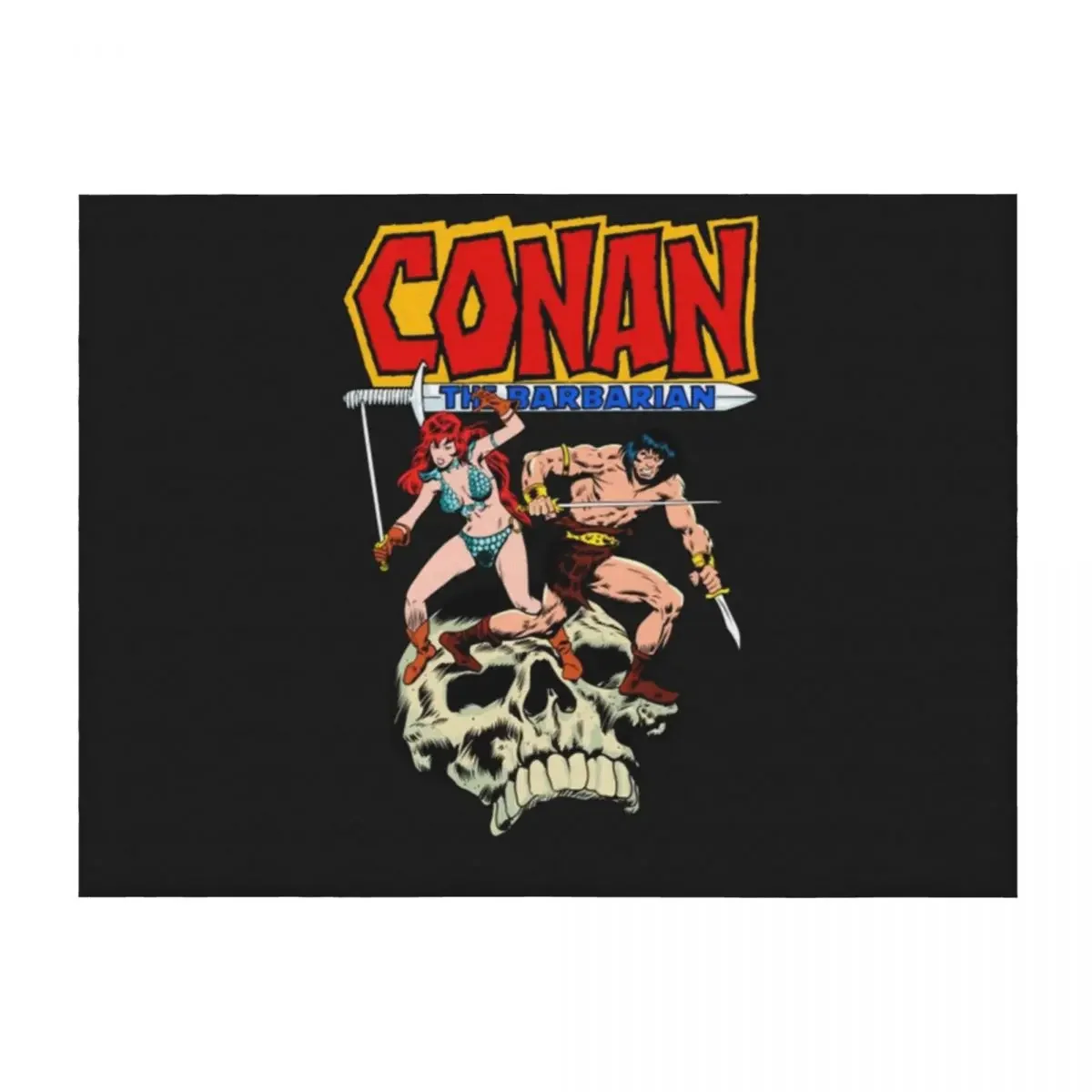 

Conan The Barbarian Conan and Red Sonja Throw Blanket Sofas Giant Sofa christmas gifts Quilt Blankets