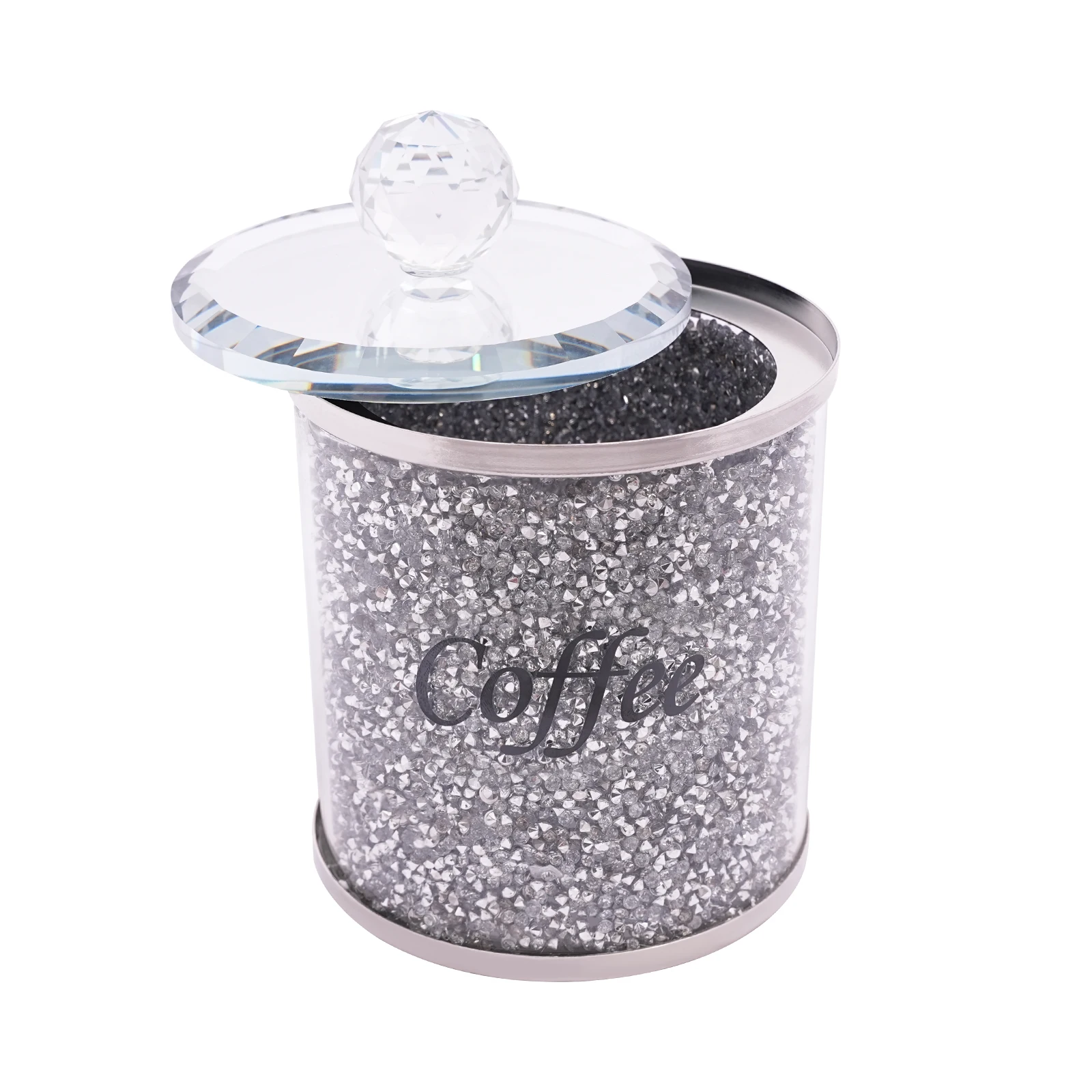 3-teiliges Kaffee-Zucker-Tee-Behälter-Set 10x14cm Moderner Glas-Kaffeebohnen-Organizer Lebensmittel-Aufbewahrungsdosen für Mehl & Snacks, Platzsparend – Detail 9