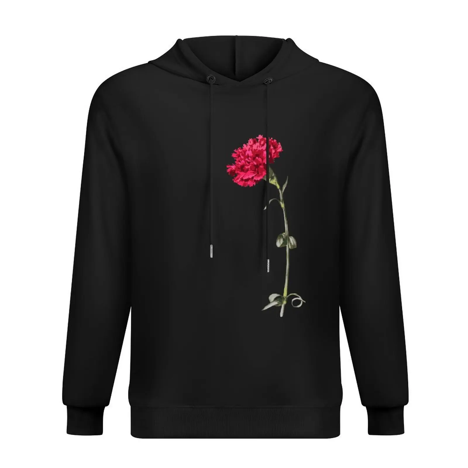 

Single Stem Red Carnation Isolated Hoodie anime clothes autumn hooded shirt aesthetic clothing new in hoodies and blouses