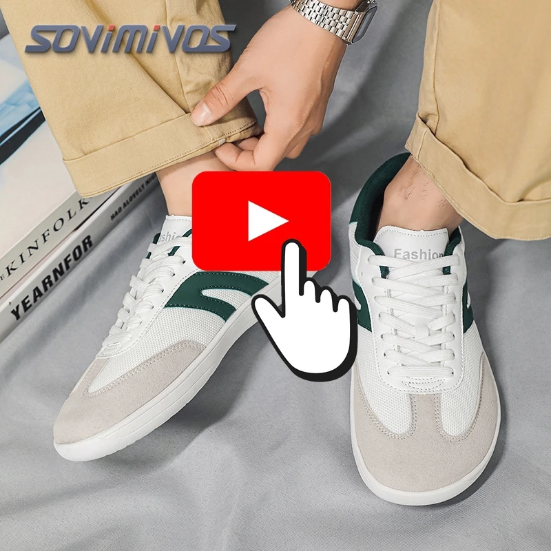 Sovimivos Wide Fit Unisex Big Size Breathable Minimalist Barefoot Walking Flats Zero Drop Casual Sneakers for Women & Men