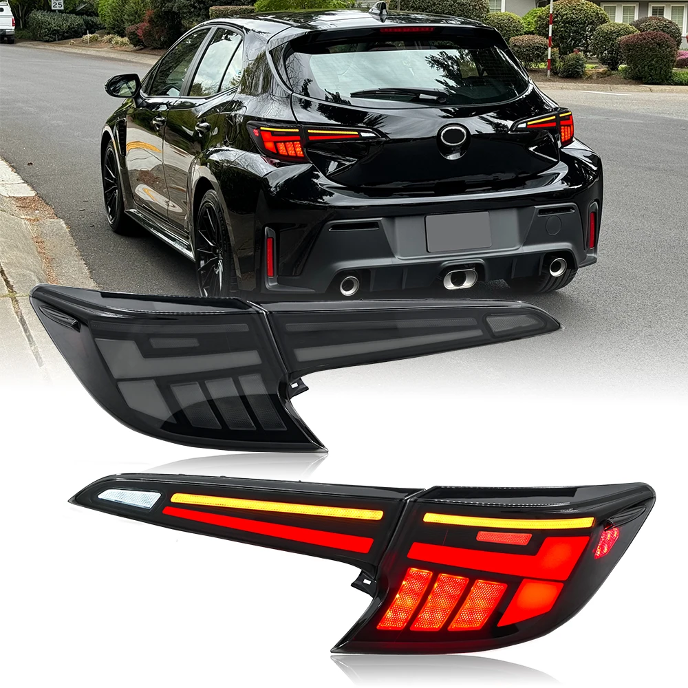 

1 пара задних фонарей в сборе для Toyota, США, Corolla, хэтчбек, настоящие противотуманные стоп-сигналы, задний фонарь