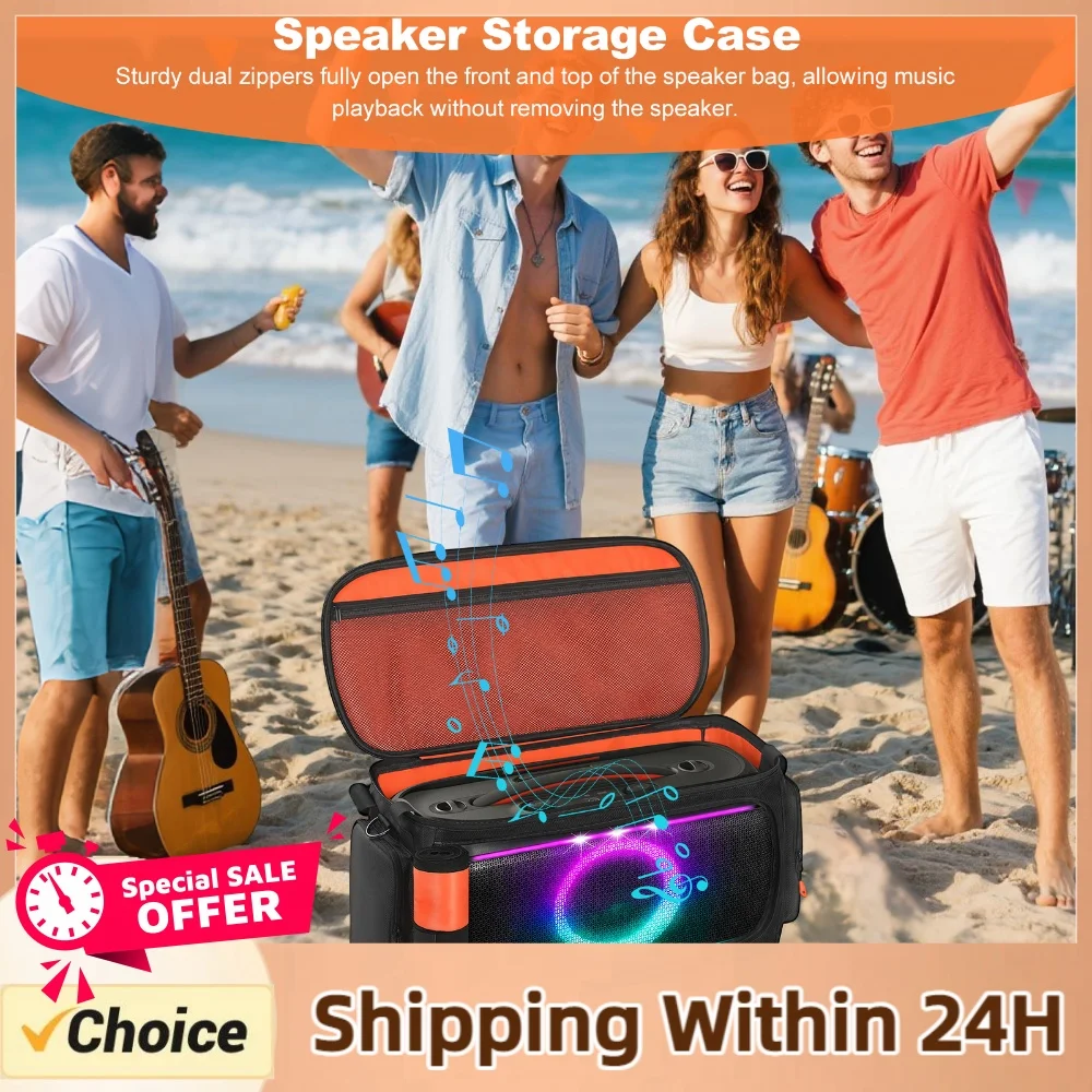 Carrying Case Shockproof Portable Speaker Carry Tote Bag with Shoulder Strap for PartyBox On The Go 2 Speaker Accessories
