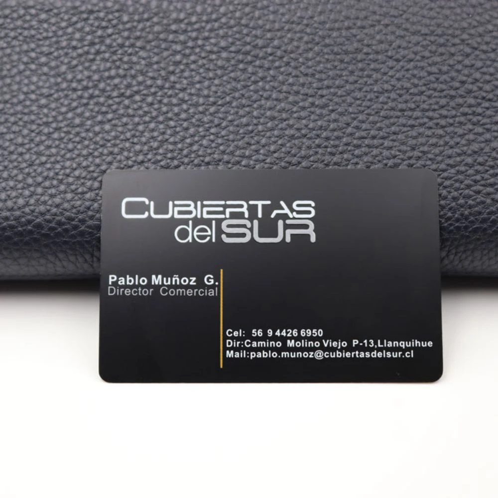 Customized query Premium Square Metal Business Card Customer Retention and Brand Enhancement Black Stainless Steel Embossed Loya