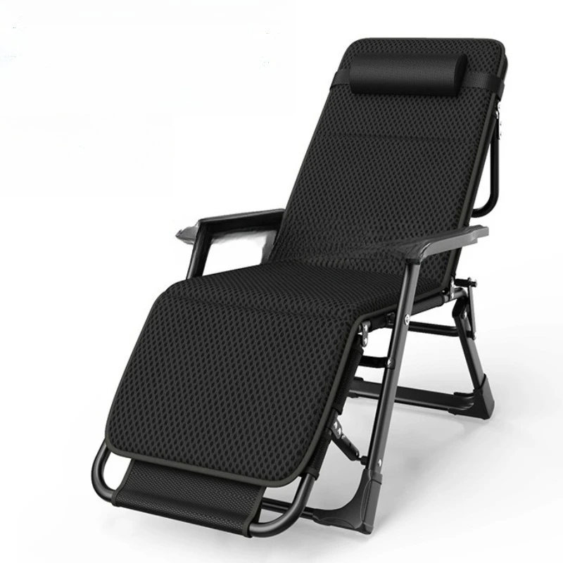 Nap folding recliner, home backrest, outdoor folding chair, lazy people can sit and lie down portable