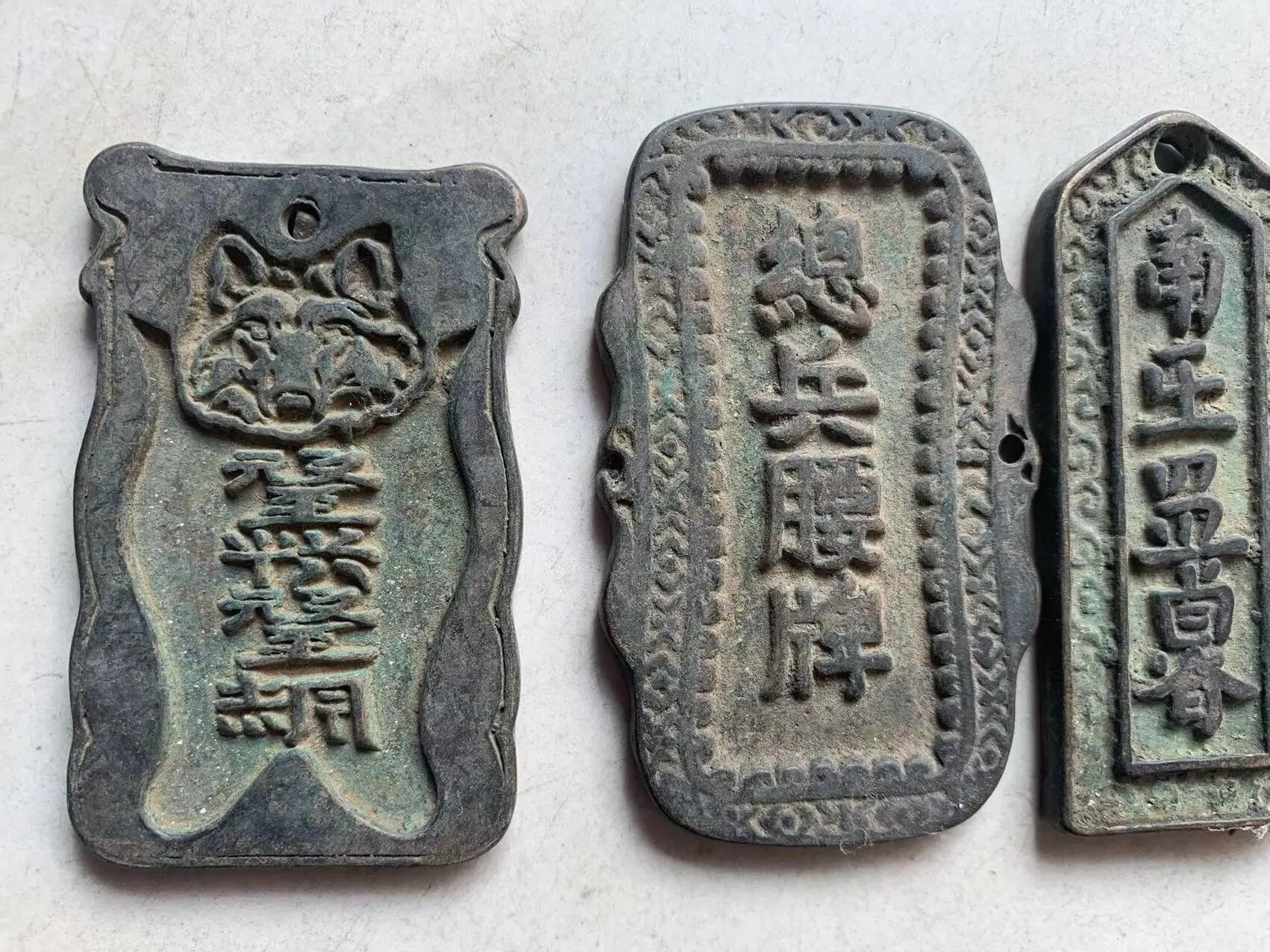 Rare old Chinese HanDyansty25---189) bonze General token coin statue,5 pieces/pack,,Free shipping - Image 3