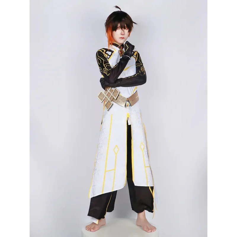 Morax Zhong Li Cosplay Genshin Impact Cosplay Costume Uniform  Anime Halloween Costumes for Men Game
