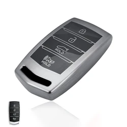 For HYUNDAI 2020 Genesis G70 G80 EQ900 G90 4 Buttons TPU Car Smart Key Case Cover Auto Key Fob Shell Protector Accessories
