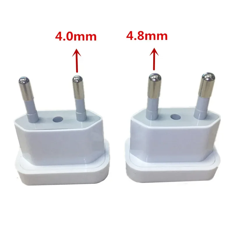 4.0/4.8mm 220V Power Plug Adapter US To EU Euro Europe Plug Power US To EU Plug Converter Travel Adapter Power Converter Outlet