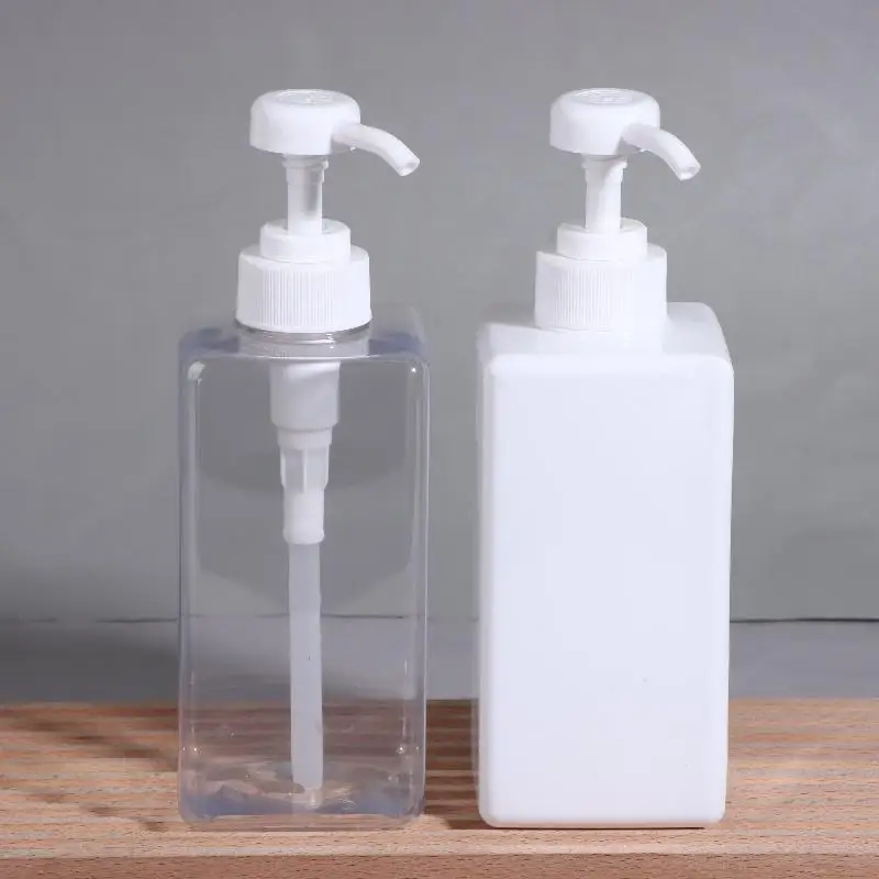 Transparent Bottle Body Plastic Pump Bottles Refillable Leakproof Liquid Dispenser 500ML for Shampoo Soap in Home Bathroom Hotel view 2