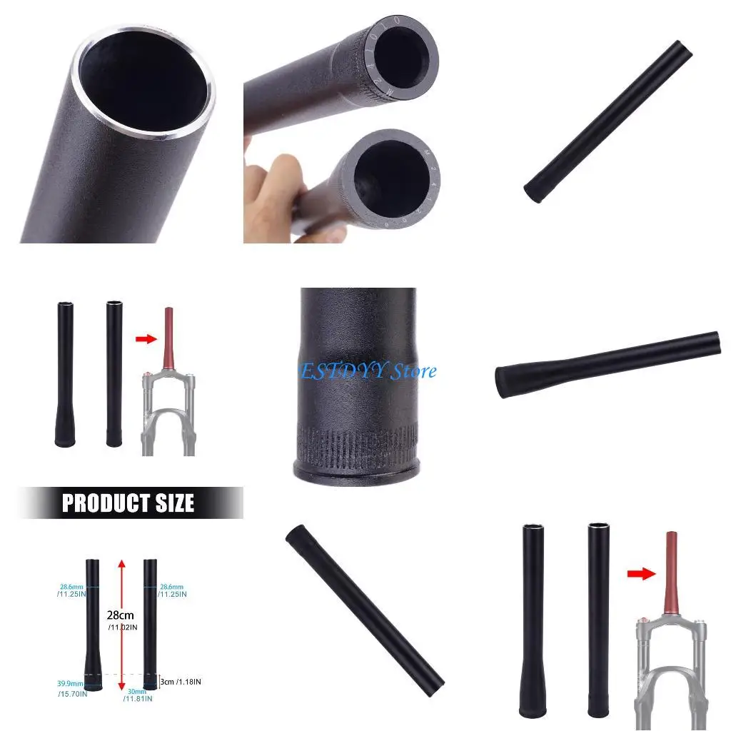 

G6DE Front Suspension Straight/Tapered Tube Aluminum Bicycles Fork Steerer Tube Shock Absorbing Front Fork Vertical Pipe