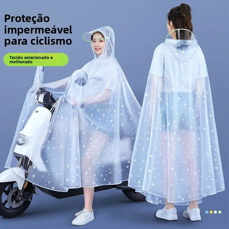 厚手ロング版電動車両レインコート全身自転車レインシールド女性用一人乗り新型分離型車用レインカバー