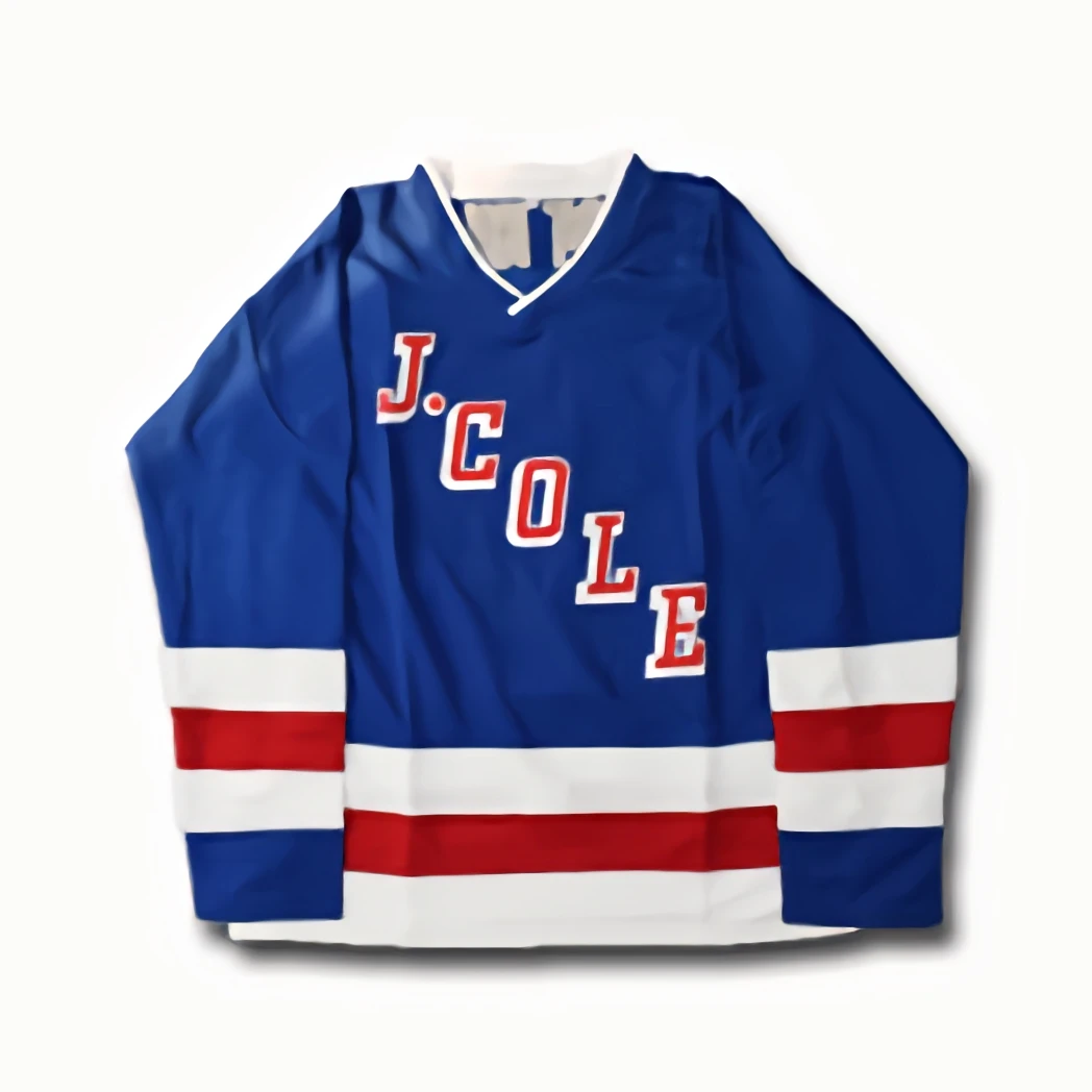 

Ice Hockey Forest Hills #14 J.cole Men Blue Hockey Jersey