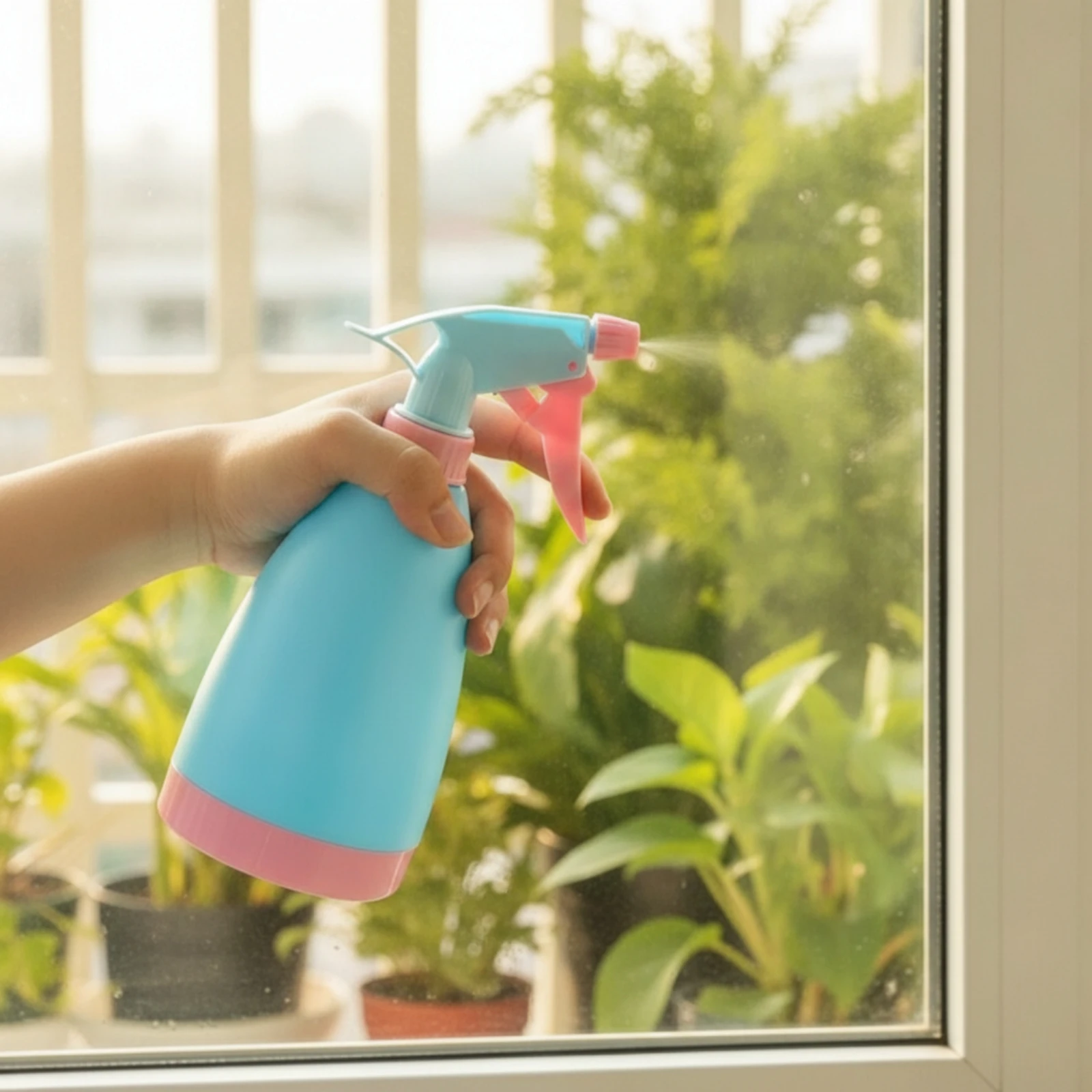 Trigger Spray Bottle Fine Mist Spray Bottle with Adjustable Nozzle Trigger Sprayer Direct Stream Multi-Purpose for Homeowners