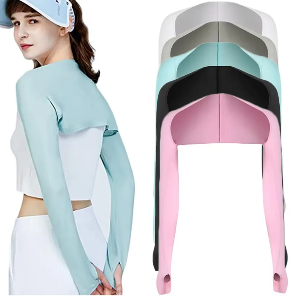 

Women's Sports Sun Protection Shawl Thin Style Shoulder Length Women's Sports Sleeve Perfect For Outdoor Golf Running Cycling