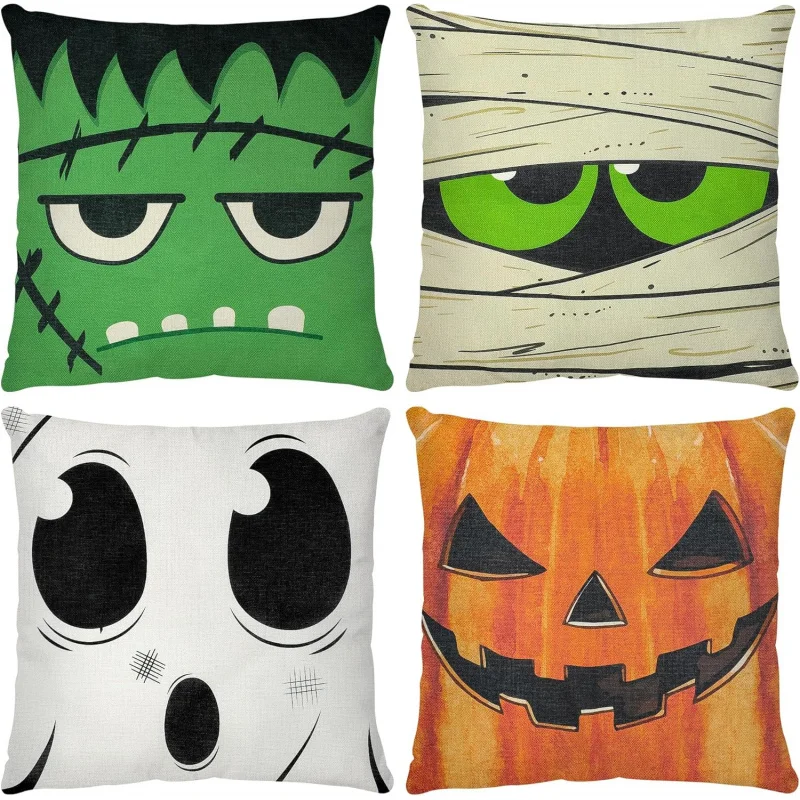 

Halloween pillowcase, grimace pillowcase, 18x18 inches, set of 4 pieces