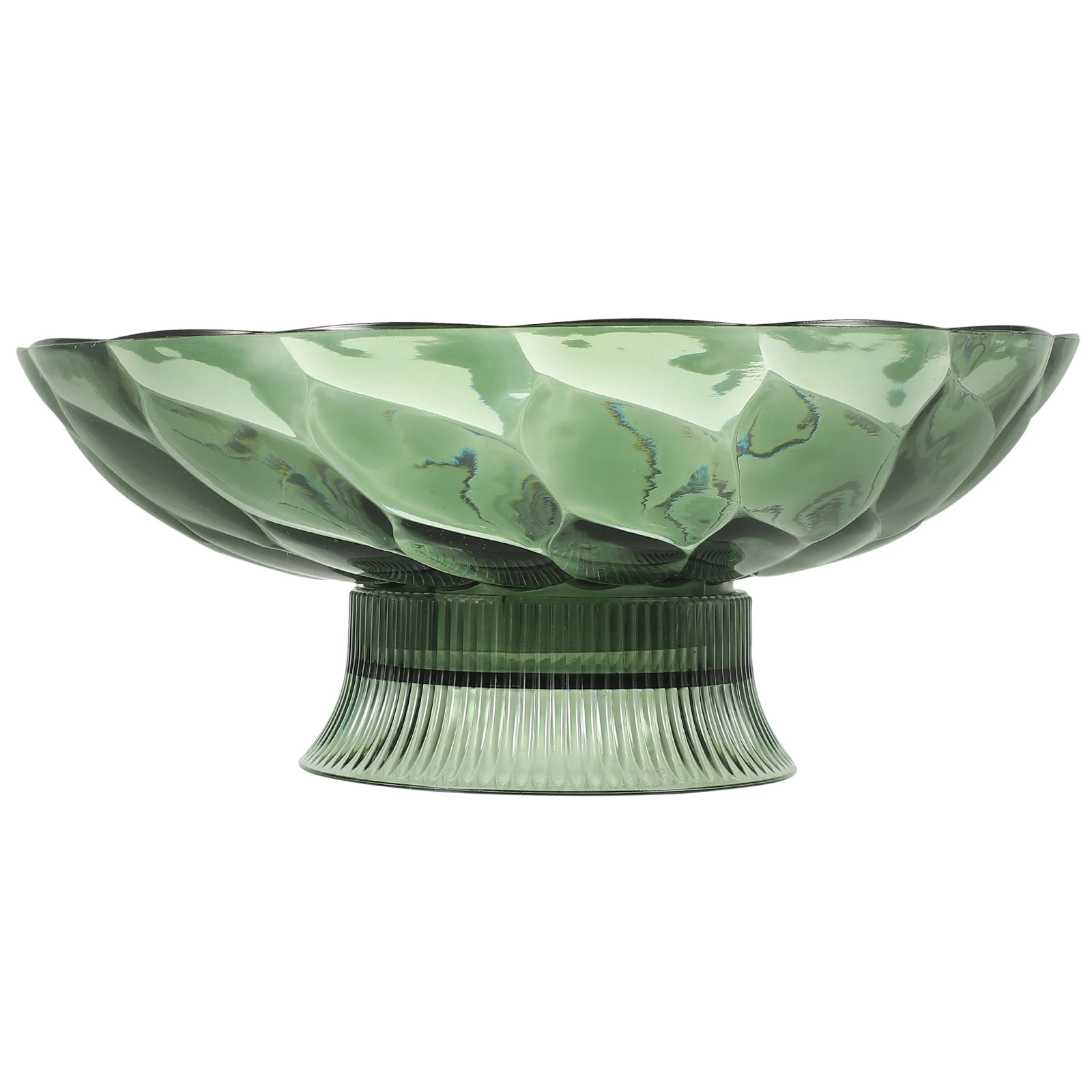 

Large Capacity Bowl Draining Plate Desktop Fruit Bowl Tray Transparent Green PET Material Home Decor Kitchen Tableware Set