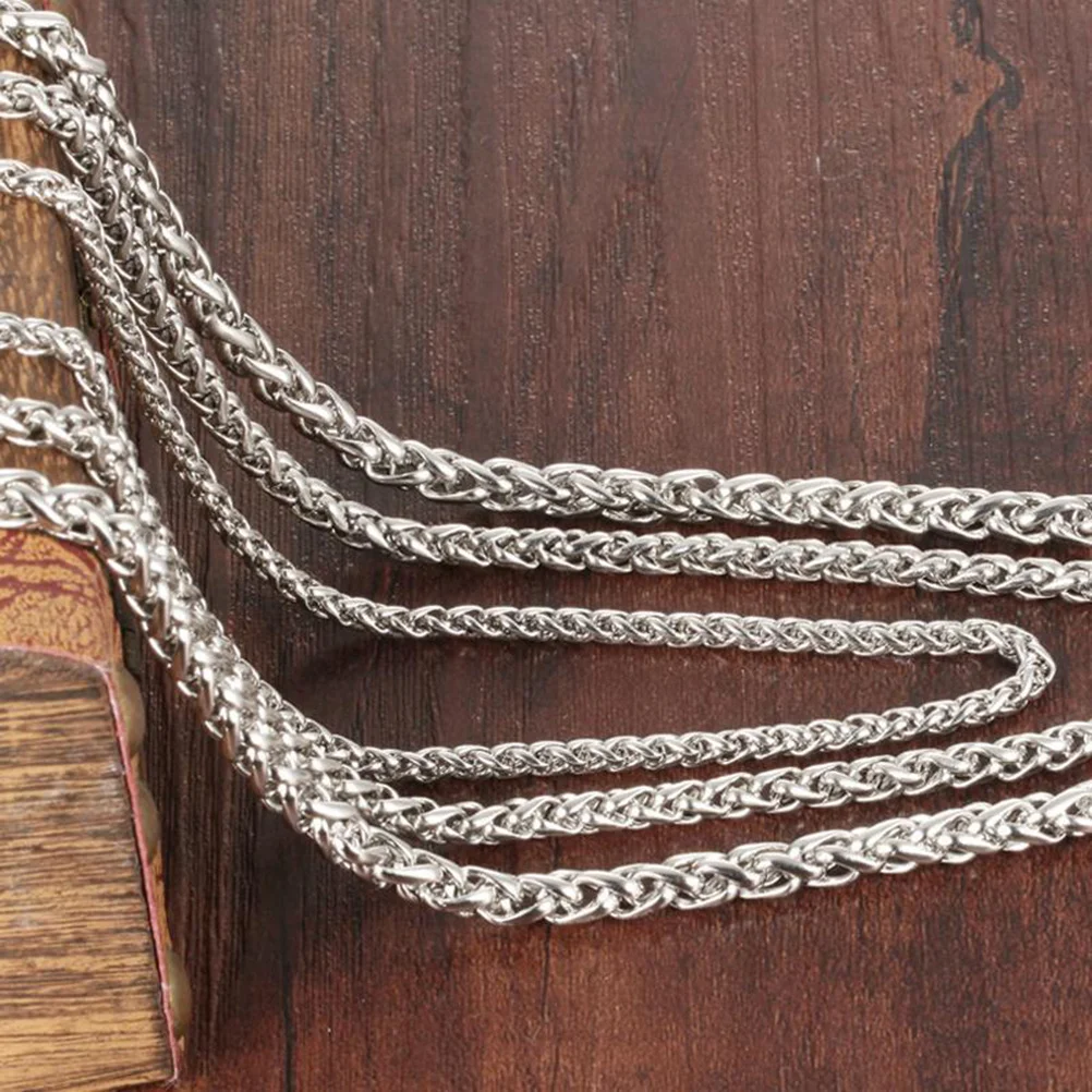 

Titanium Steel Necklace 3Mm Wide Silver For Men Hypoallergenic Non Tarnish Durable Lightweight Delicate Metal Mens Necklaces
